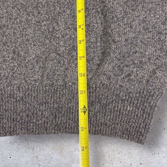 Café Coton Paris Extra Fine Lambswool Mens Sweater Gray Speckled V-Neck Large - Picture 6 of 9